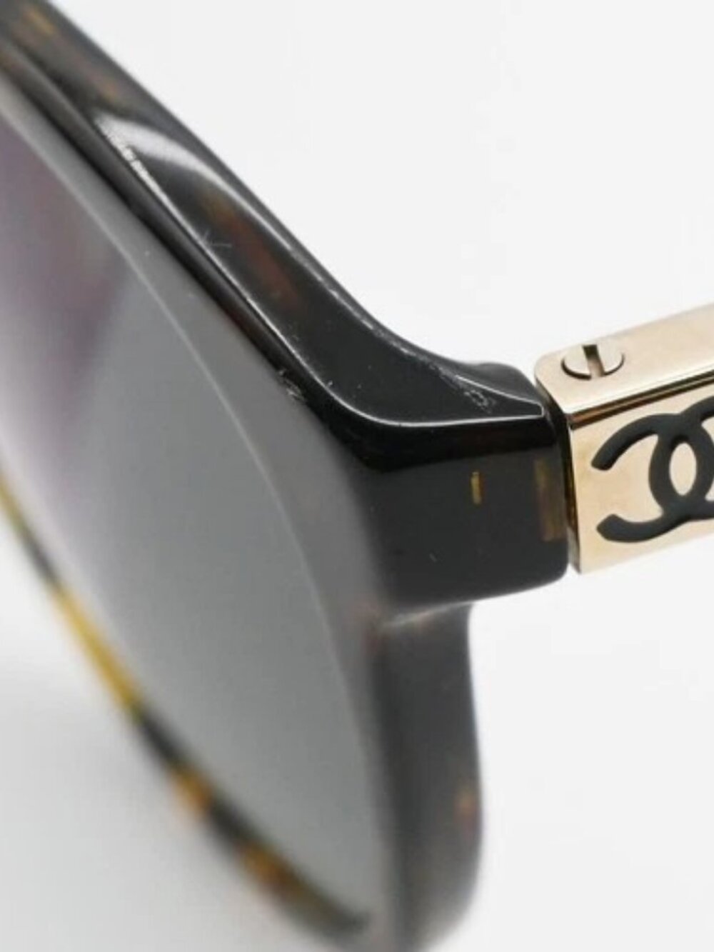 CHANEL CC Logos Sunglasses Eye Were Plastic Metal Brown 3229-Q-A 67KC557 - Picture 8 of 15